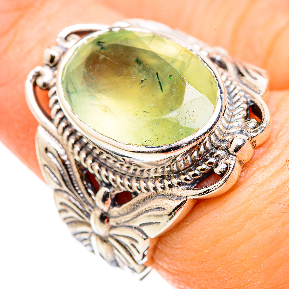 Prehnite Rings handcrafted by Anasilvercos - RING129786