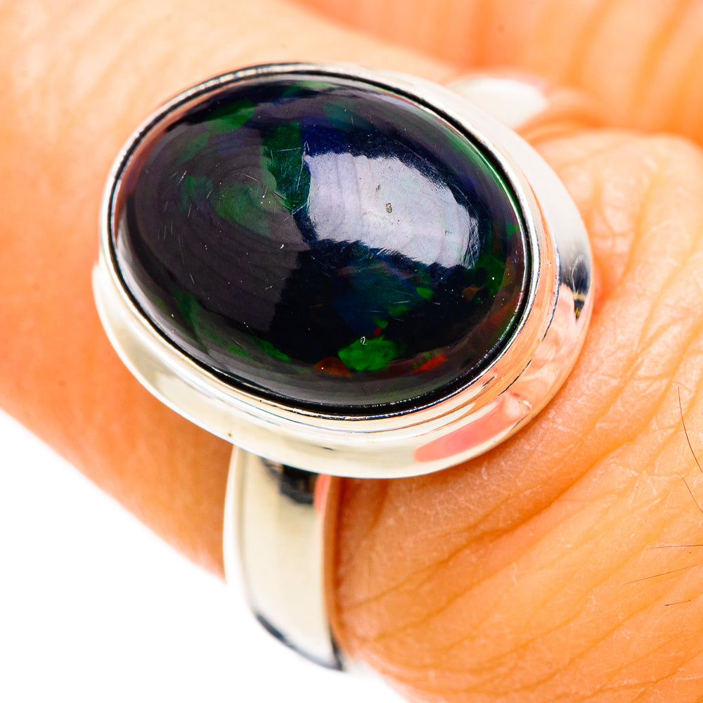 Black Opal Rings handcrafted by Anasilvercos - RING129804