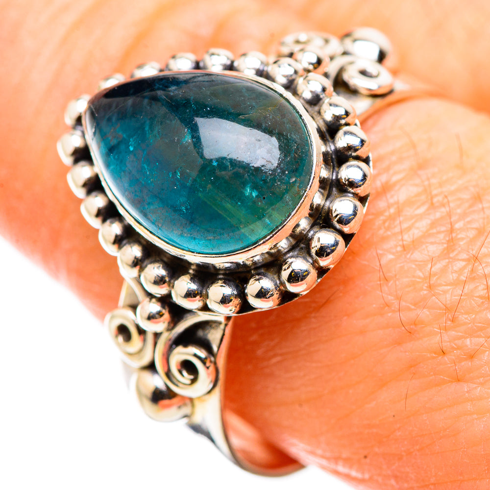 Blue Fluorite Rings handcrafted by Anasilvercos - RING129806