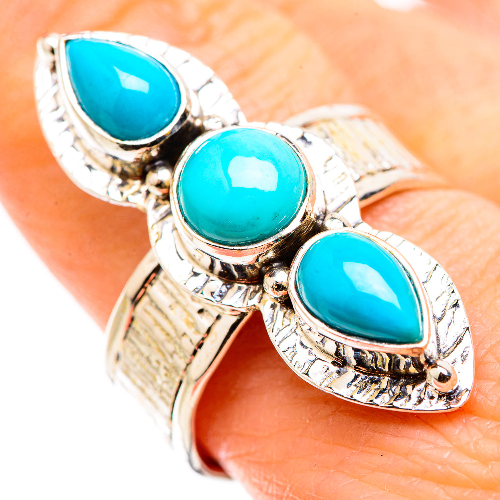 Sleeping Beauty Turquoise Rings handcrafted by Anasilvercos - RING129809