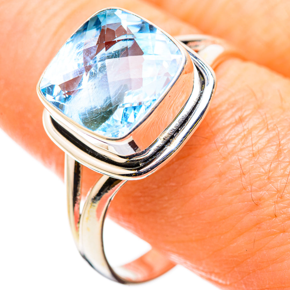 Blue Topaz Rings handcrafted by Anasilvercos - RING129810