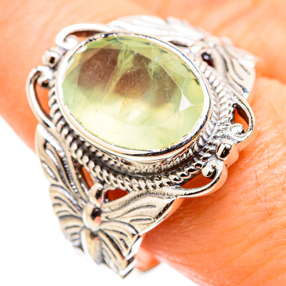 Prehnite Rings handcrafted by Anasilvercos - RING129812
