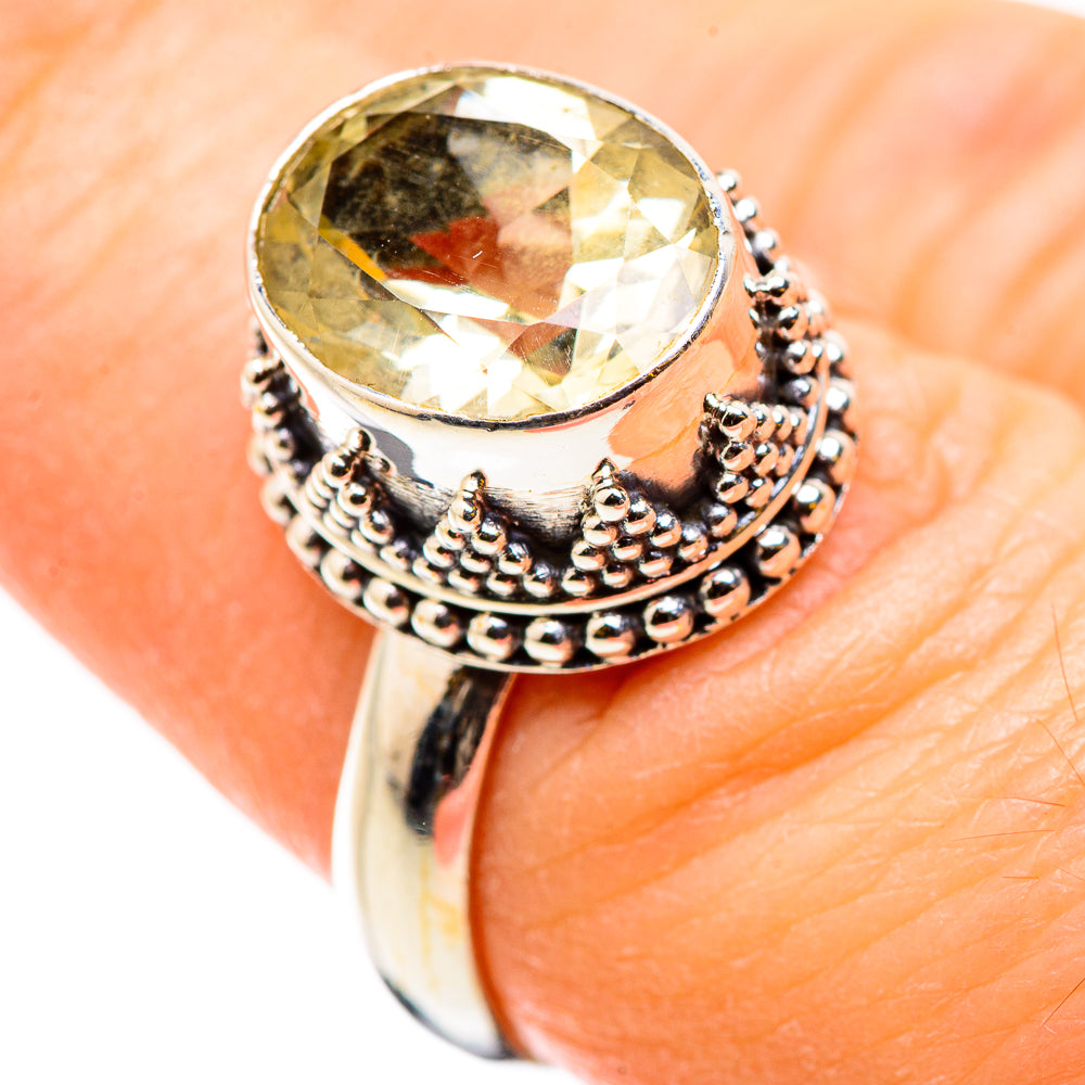 Green Amethyst Rings handcrafted by Anasilvercos - RING129813