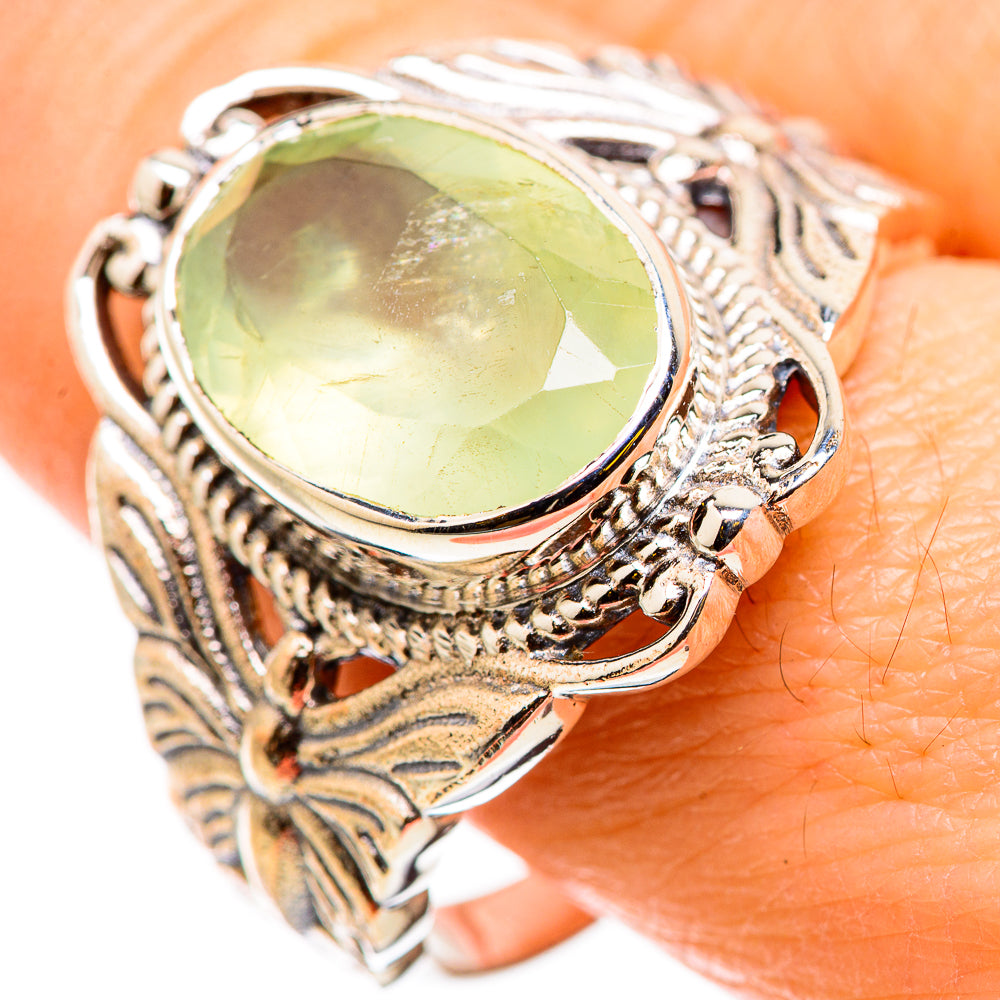 Prehnite Rings handcrafted by Anasilvercos - RING129834