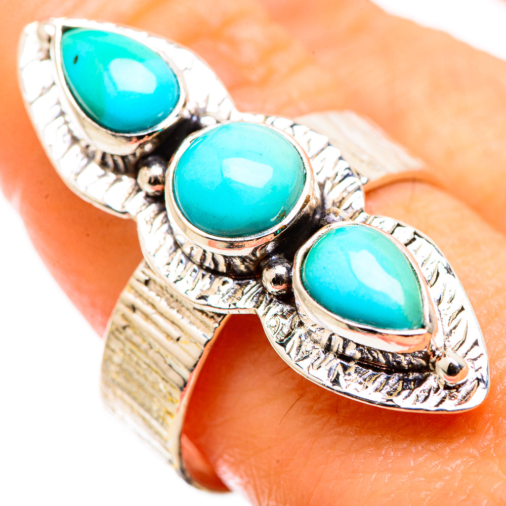 Sleeping Beauty Turquoise Rings handcrafted by Anasilvercos - RING129849