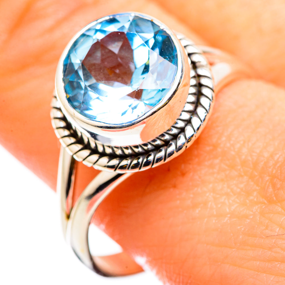 Blue Topaz Rings handcrafted by Anasilvercos - RING129850