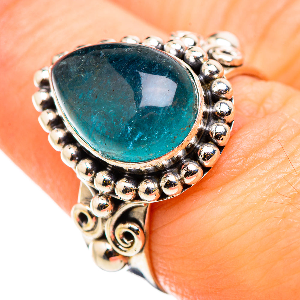 Blue Fluorite Rings handcrafted by Anasilvercos - RING129851