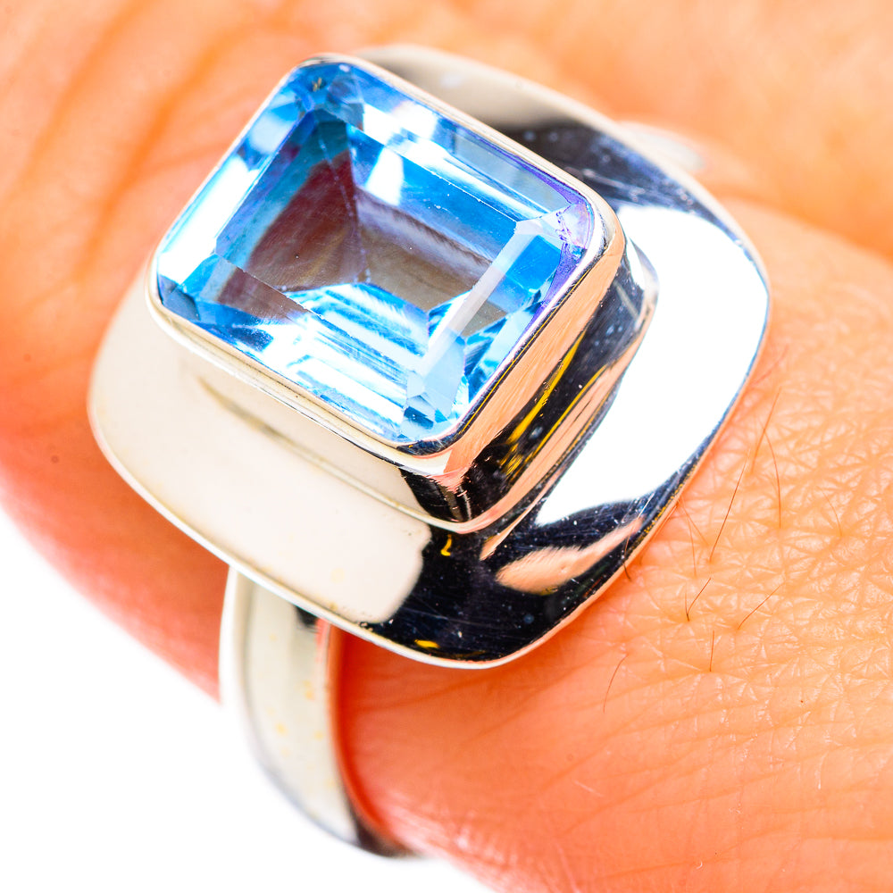 Blue Topaz Rings handcrafted by Anasilvercos - RING129853
