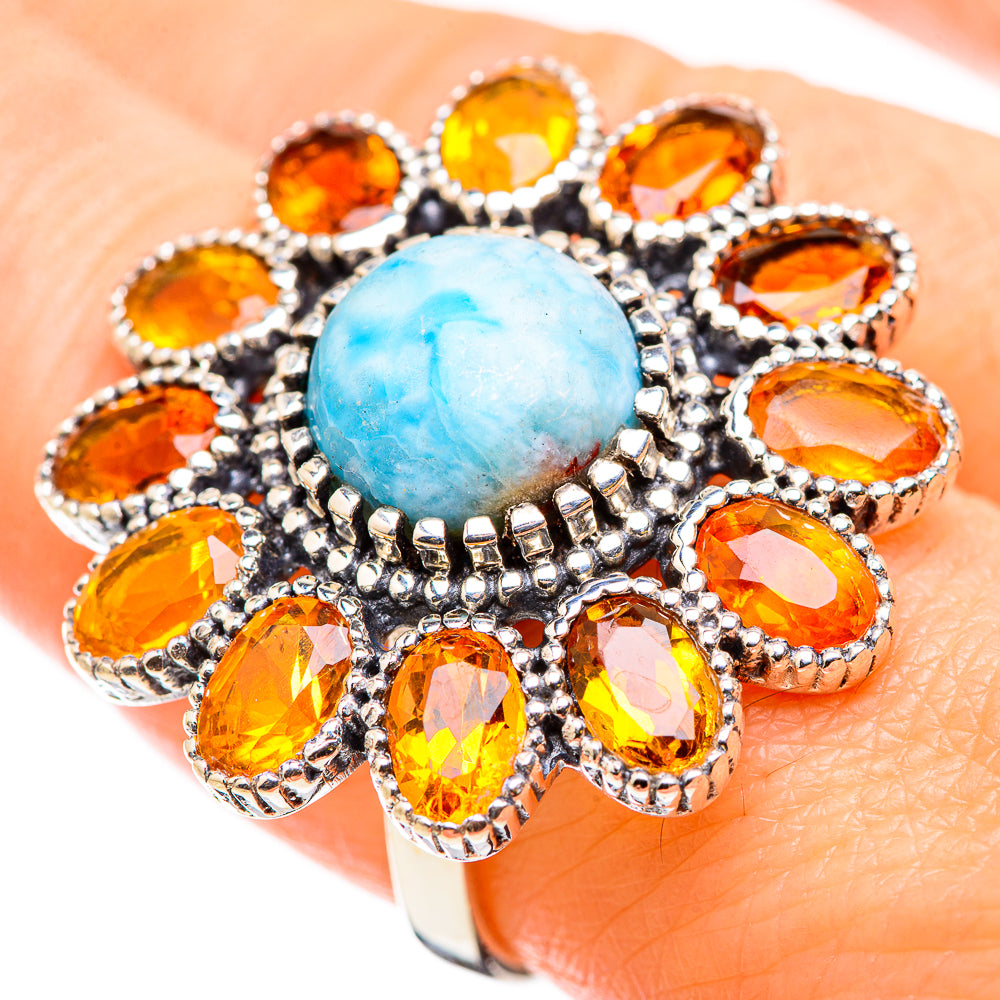 Larimar Rings handcrafted by Anasilvercos - RING129892