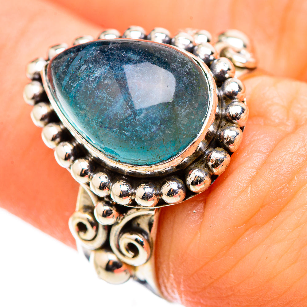 Blue Fluorite Rings handcrafted by Anasilvercos - RING129922