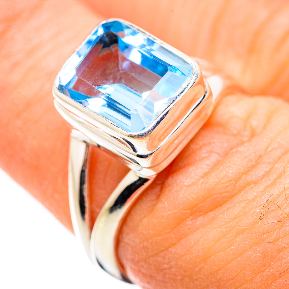 Blue Topaz Rings handcrafted by Anasilvercos - RING129976