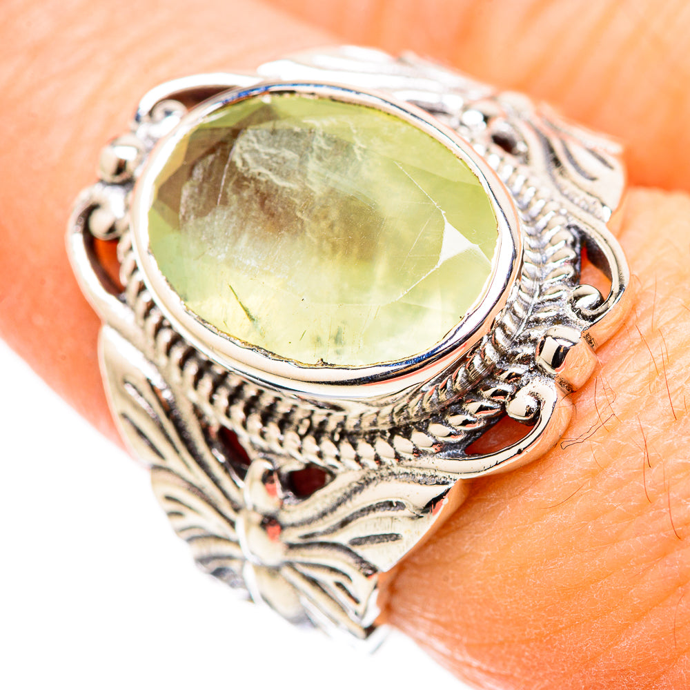 Prehnite Rings handcrafted by Anasilvercos - RING129981
