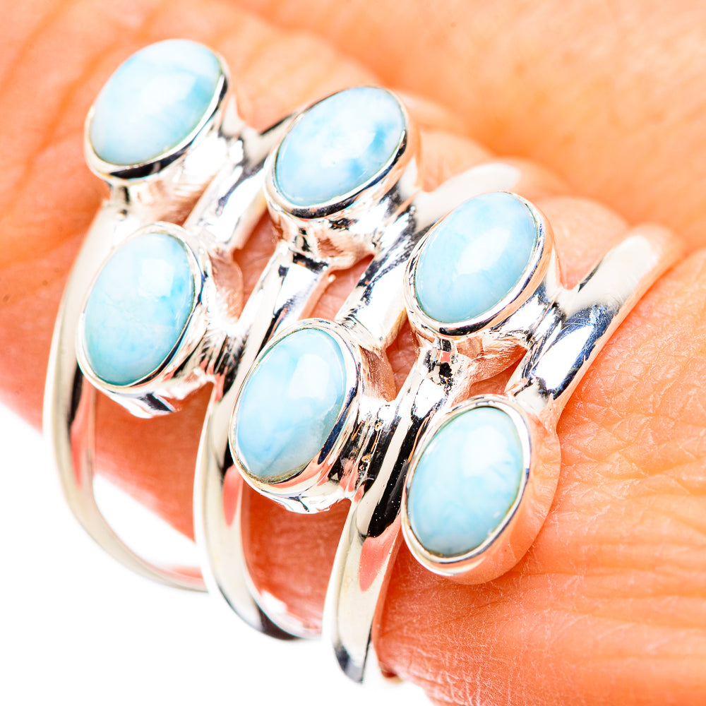 Larimar Rings handcrafted by Anasilvercos - RING130000