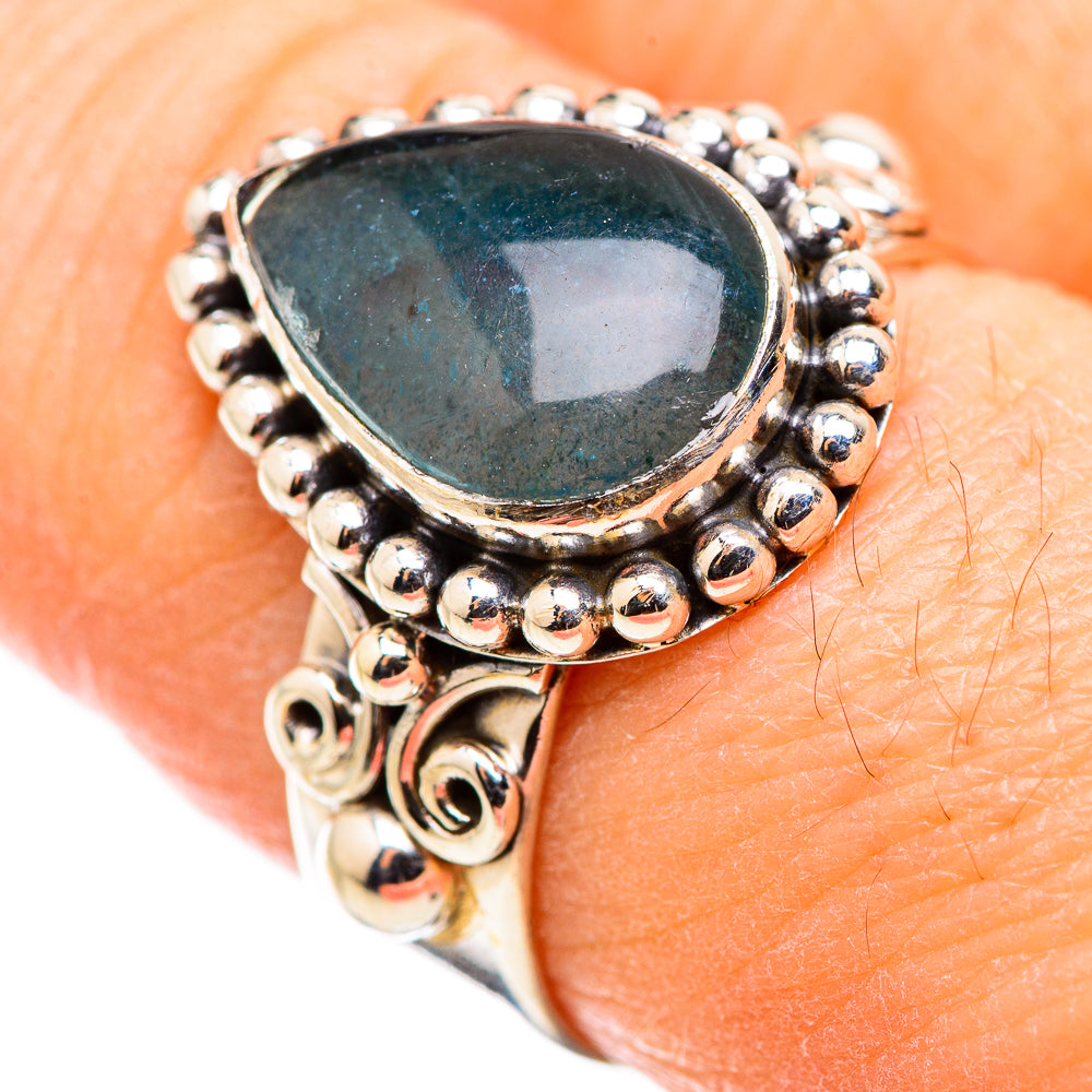 Blue Fluorite Rings handcrafted by Anasilvercos - RING130001