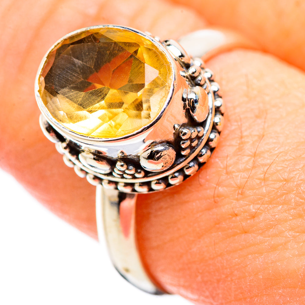 Citrine Rings handcrafted by Anasilvercos - RING130005