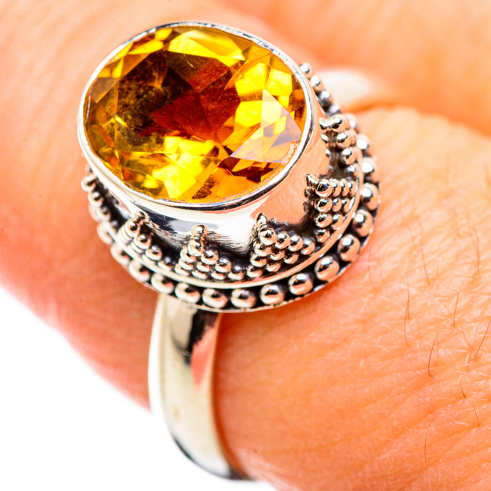 Citrine Rings handcrafted by Anasilvercos - RING130006