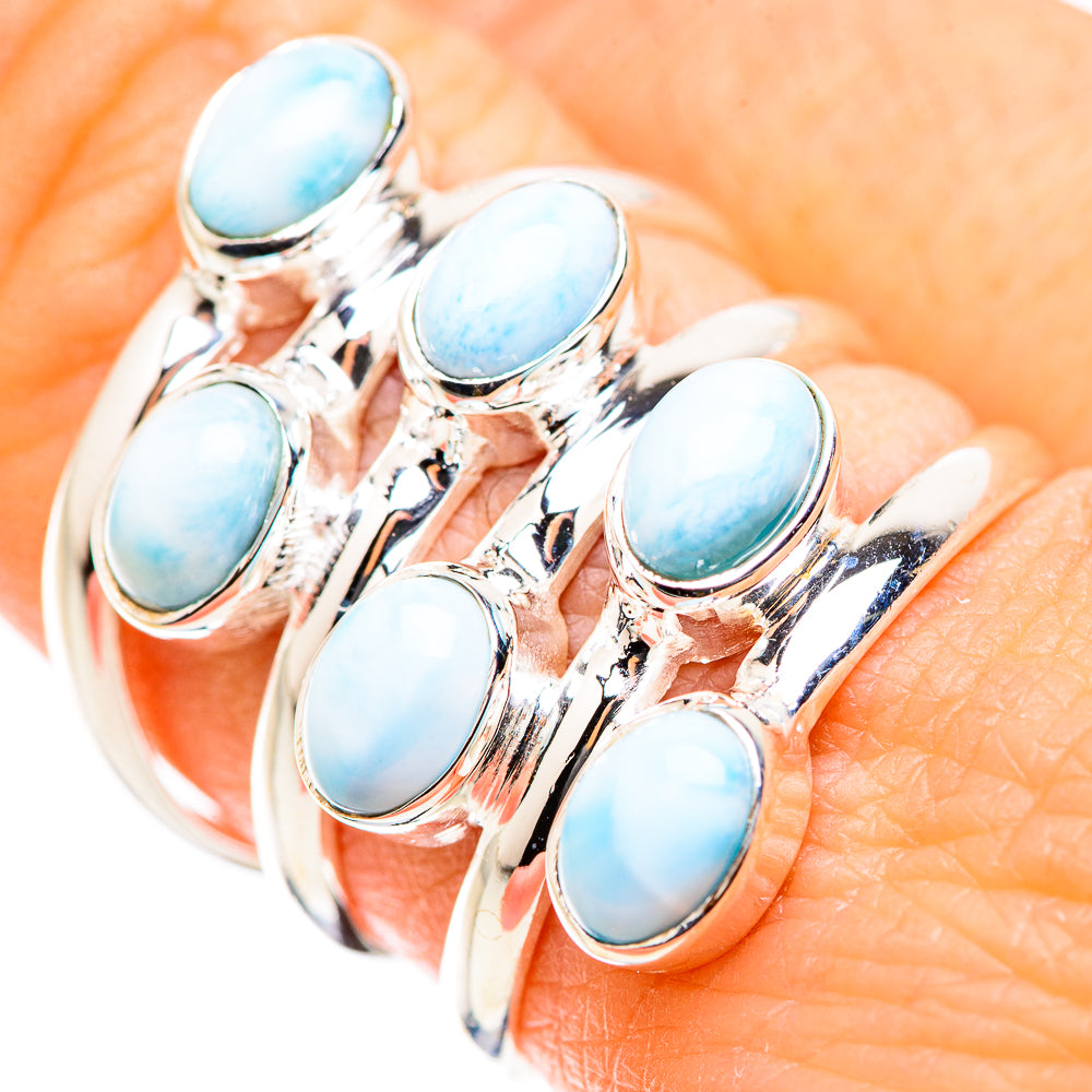 Larimar Rings handcrafted by Anasilvercos - RING130019