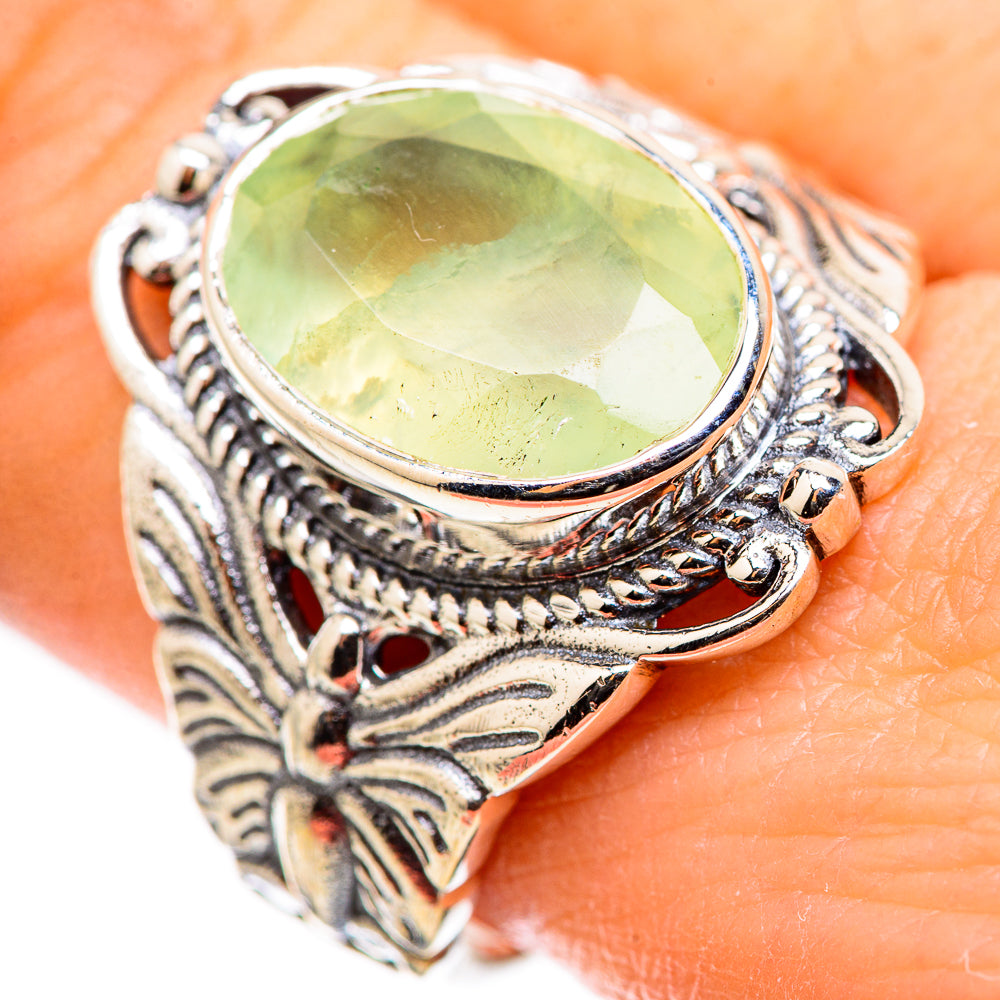 Prehnite Rings handcrafted by Anasilvercos - RING130025