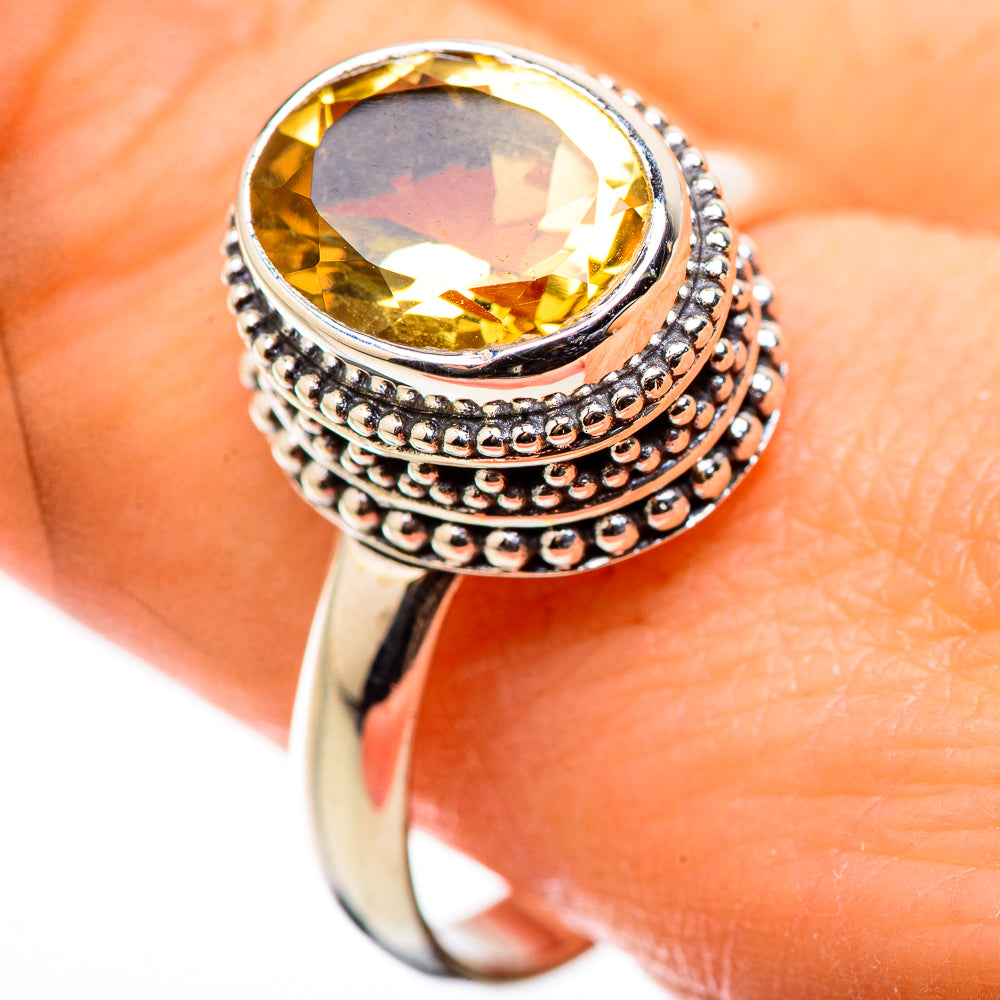 Citrine Rings handcrafted by Anasilvercos - RING130026