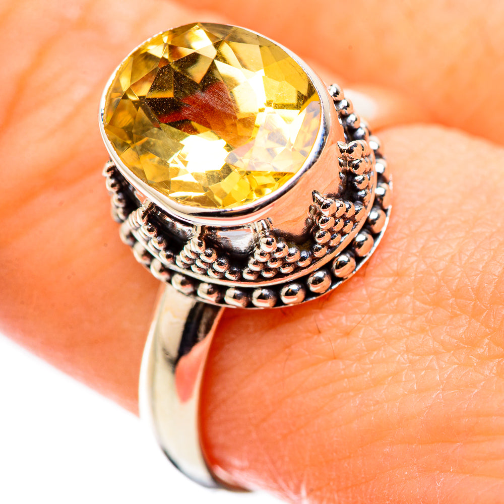 Citrine Rings handcrafted by Anasilvercos - RING130028