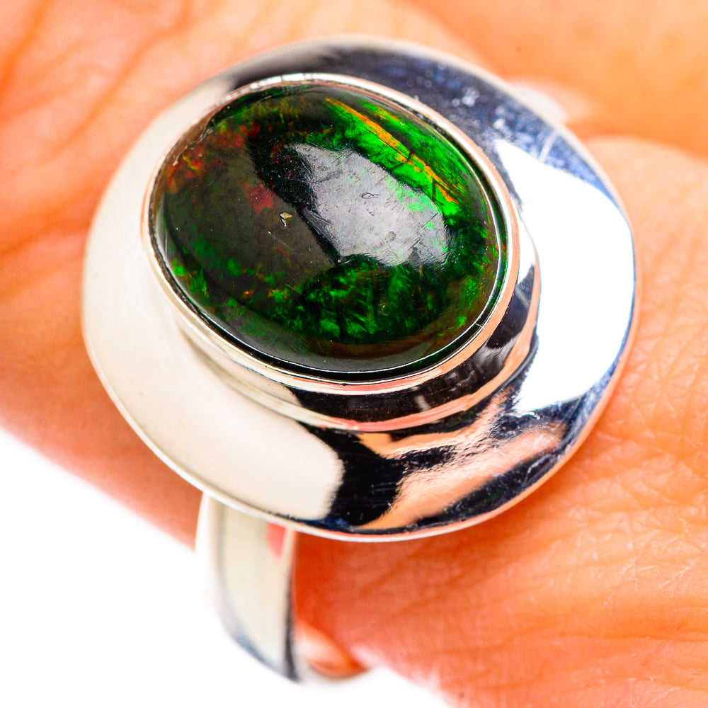 Black Opal Rings handcrafted by Anasilvercos - RING130038