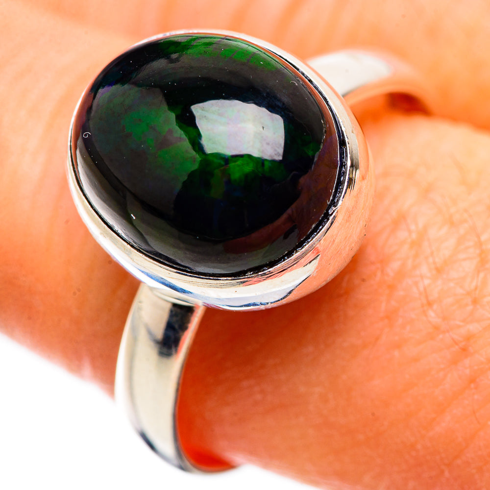 Black Opal Rings handcrafted by Anasilvercos - RING130039