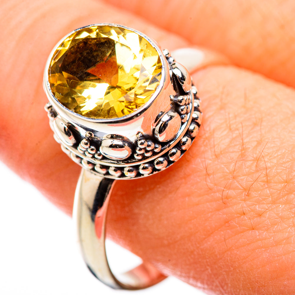 Citrine Rings handcrafted by Anasilvercos - RING130051