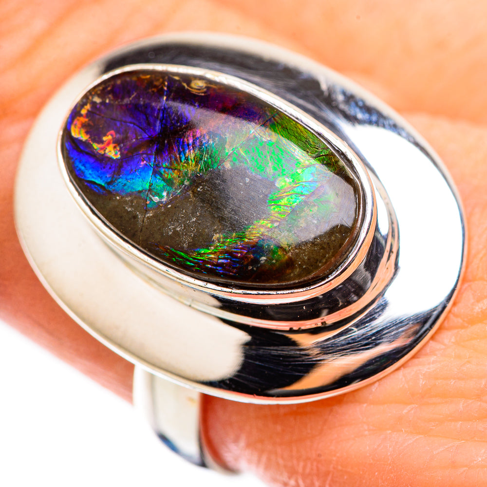 Ammolite Rings handcrafted by Anasilvercos - RING130056