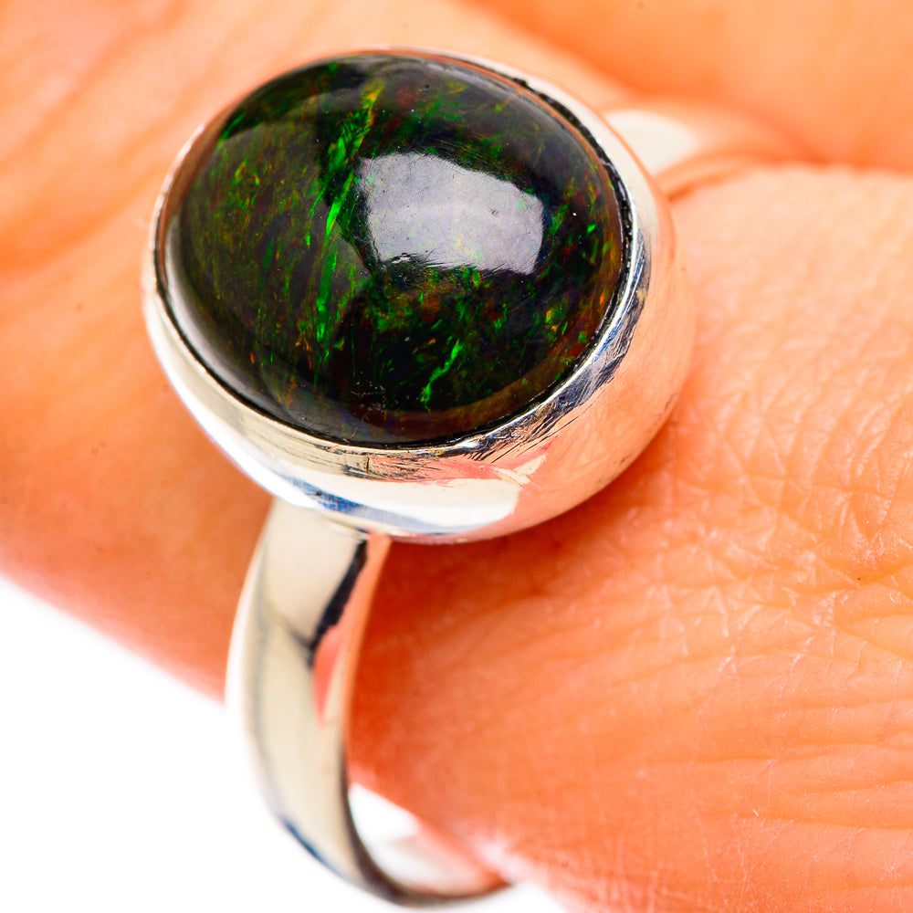 Black Opal Rings handcrafted by Anasilvercos - RING130061