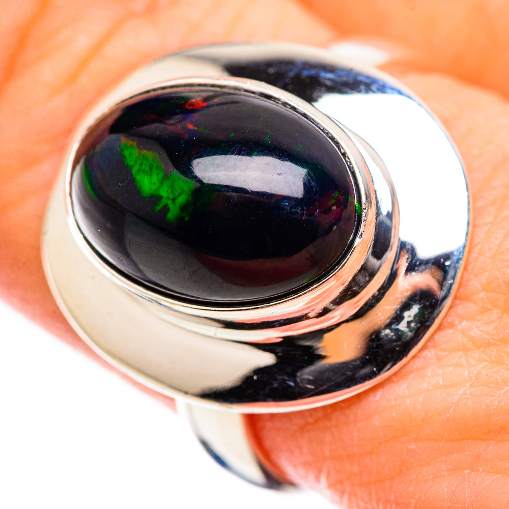 Black Opal Rings handcrafted by Anasilvercos - RING130062