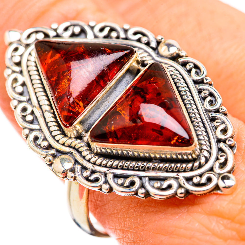 Baltic Amber Rings handcrafted by Anasilvercos - RING130074