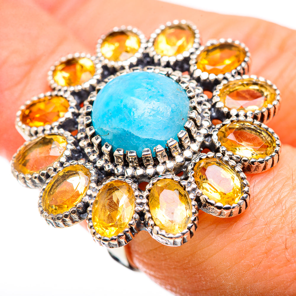 Larimar Rings handcrafted by Anasilvercos - RING130086