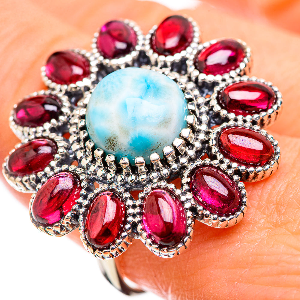 Larimar Rings handcrafted by Anasilvercos - RING130089