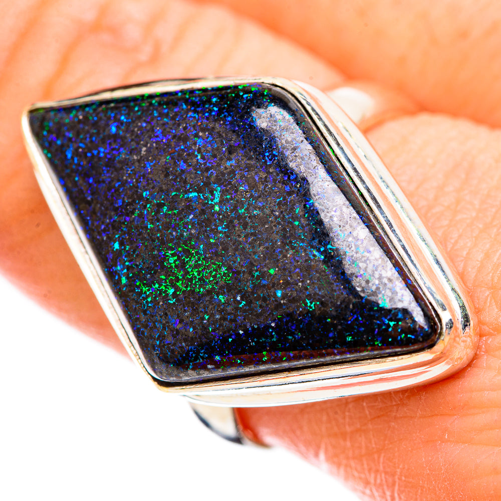 Andamooka Opal Rings handcrafted by Anasilvercos - RING130090