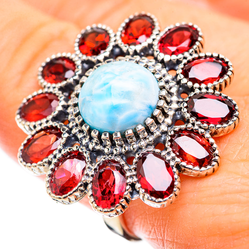 Larimar Rings handcrafted by Anasilvercos - RING130119