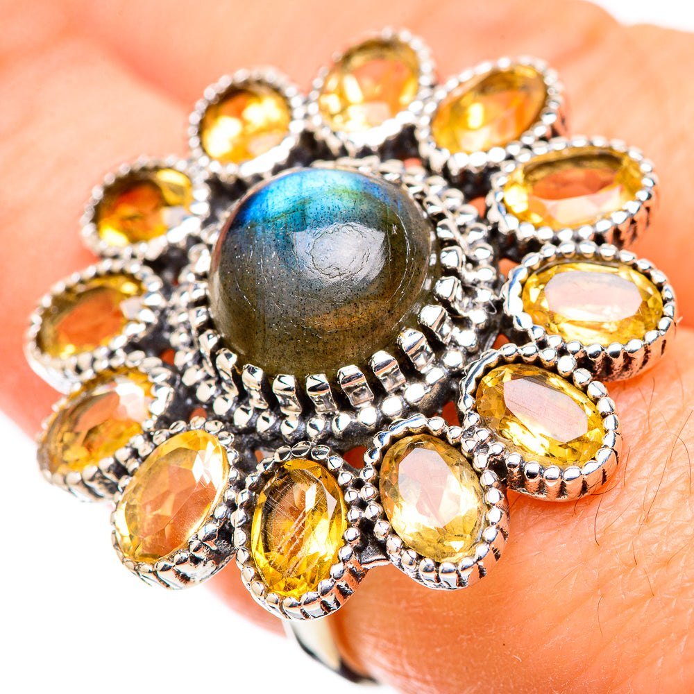 Labradorite Rings handcrafted by Anasilvercos - RING130121