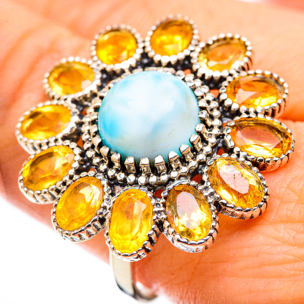 Larimar Rings handcrafted by Anasilvercos - RING130123