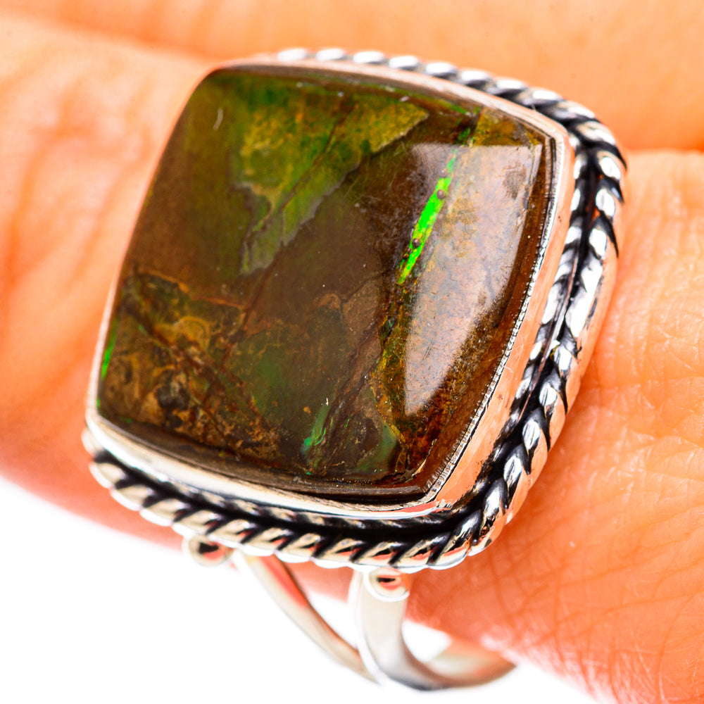 Ammolite Rings handcrafted by Anasilvercos - RING130131