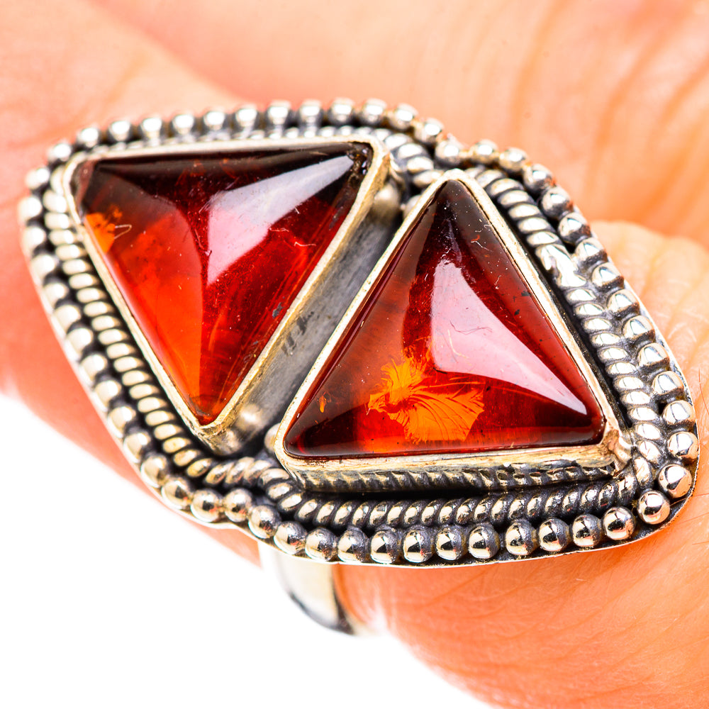 Baltic Amber Rings handcrafted by Anasilvercos - RING130135