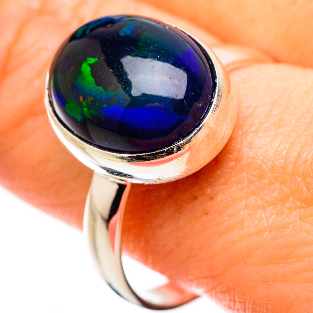 Black Opal Rings handcrafted by Anasilvercos - RING130150