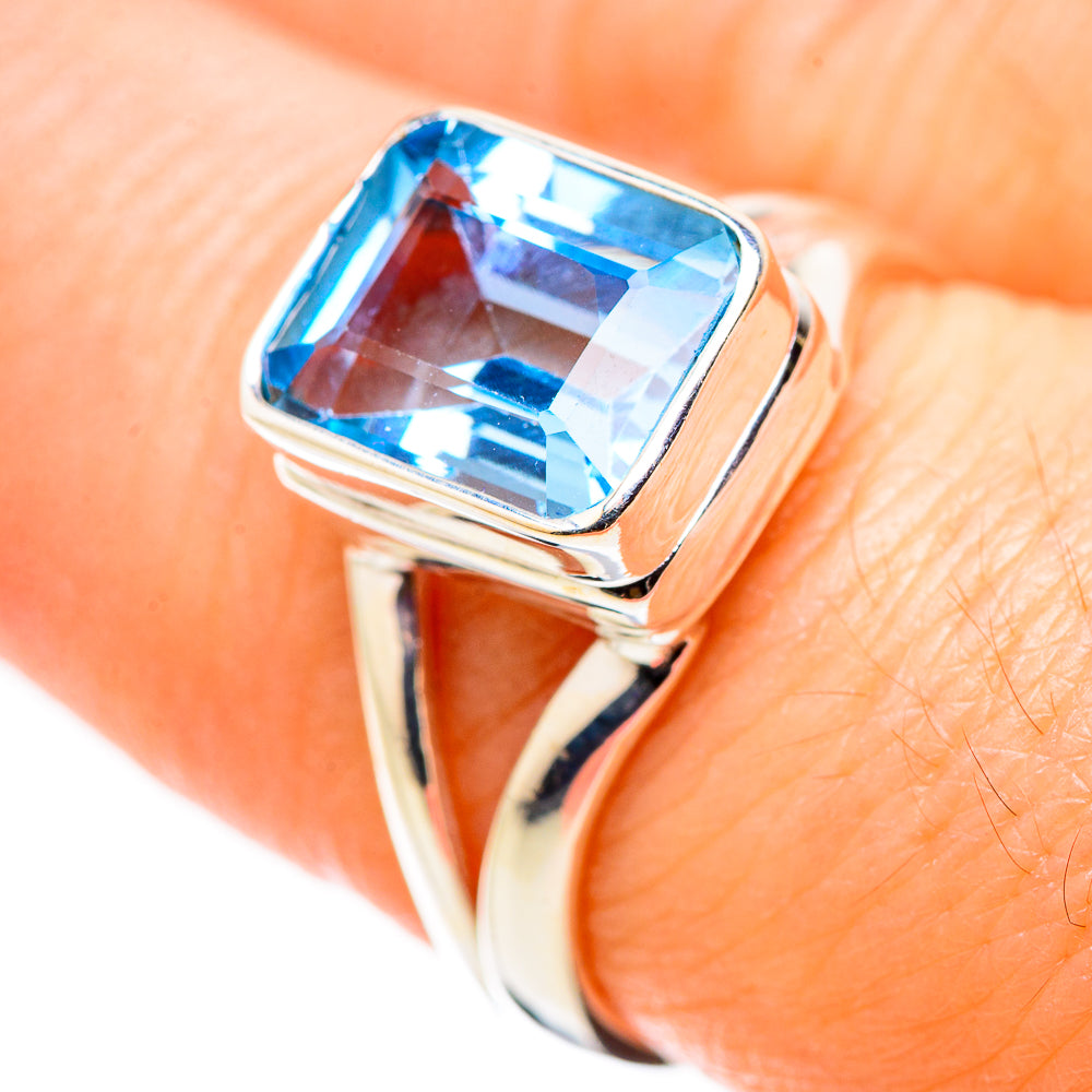 Blue Topaz Rings handcrafted by Anasilvercos - RING130153