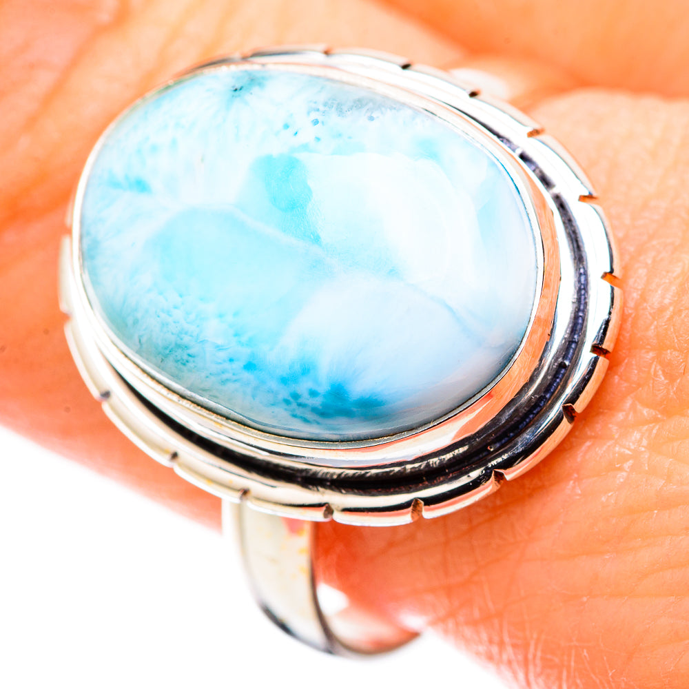 Larimar Rings handcrafted by Anasilvercos - RING130154