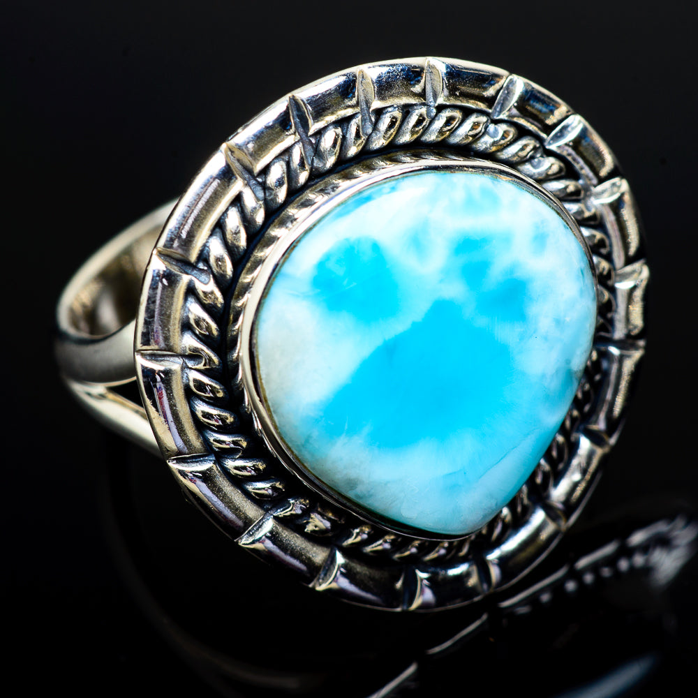 Larimar Rings handcrafted by Anasilvercos - RING13017