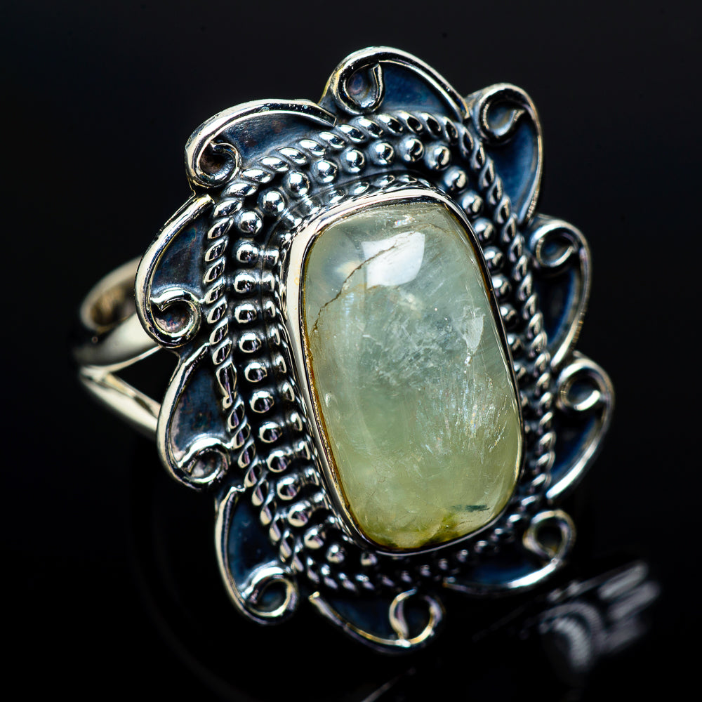 Prehnite Rings handcrafted by Anasilvercos - RING13018