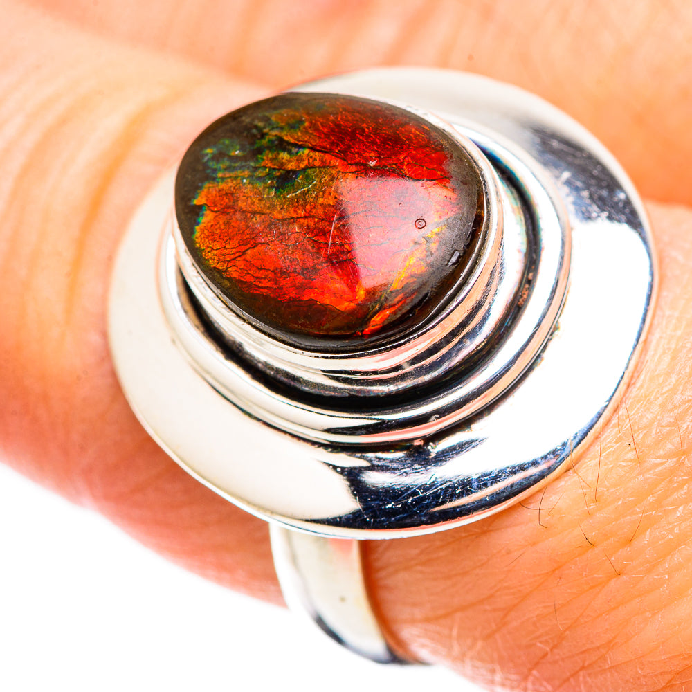 Ammolite Rings handcrafted by Anasilvercos - RING130195