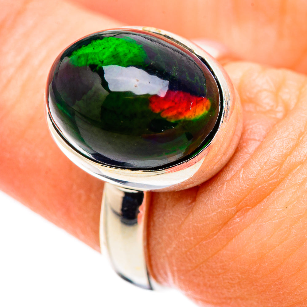 Black Opal Rings handcrafted by Anasilvercos - RING130204