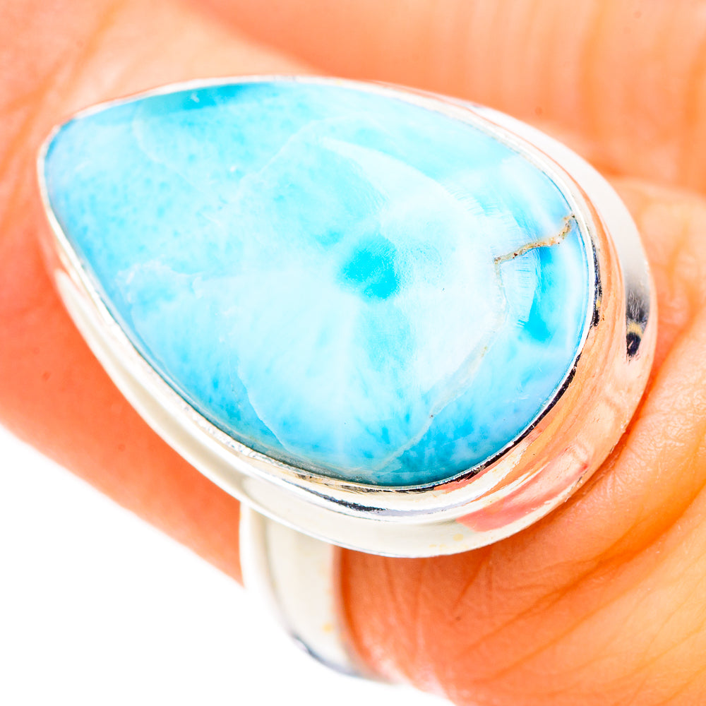 Larimar Rings handcrafted by Anasilvercos - RING130212