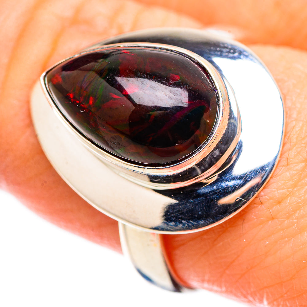 Black Opal Rings handcrafted by Anasilvercos - RING130230