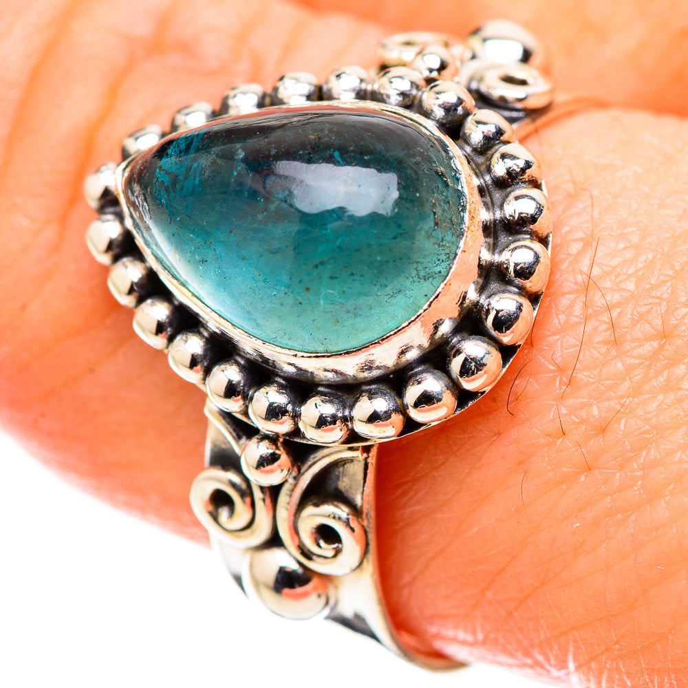 Blue Fluorite Rings handcrafted by Anasilvercos - RING130235
