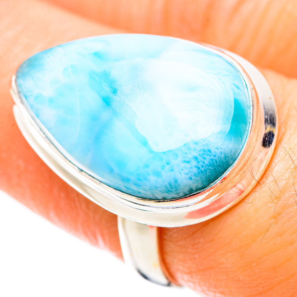Larimar Rings handcrafted by Anasilvercos - RING130236